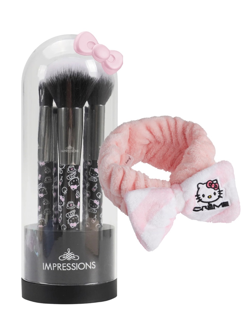 Hello Kitty Impressions Makeup Brush Set + Hello Kitty Crème Plush Headband